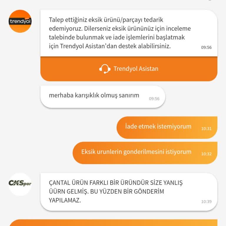 Eksik Ürün Ve Satıcıdan Olumsuz Yaklaşım