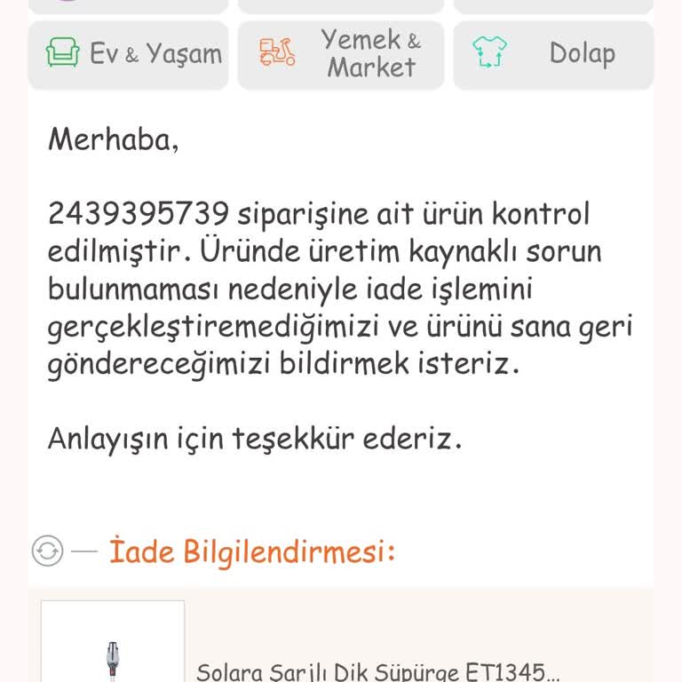Arnica Şarjlı Süpürge Borusu Kırıldı, Garanti Kapsamında Destek Alamadım