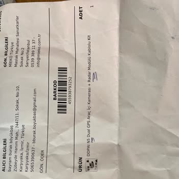 Siparişimdeki N5 Dual Kameralar Eksik Gönderildi