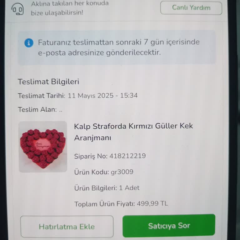 Anneler Günü Hediyesi Kayboldu Çiçek Sepeti Yardımcı Olmadı