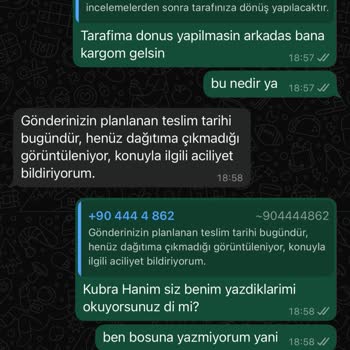 Kargo Şirketinin Tutarsız Yanıtları Ve Çözülemeyen Teslimat Sorunu