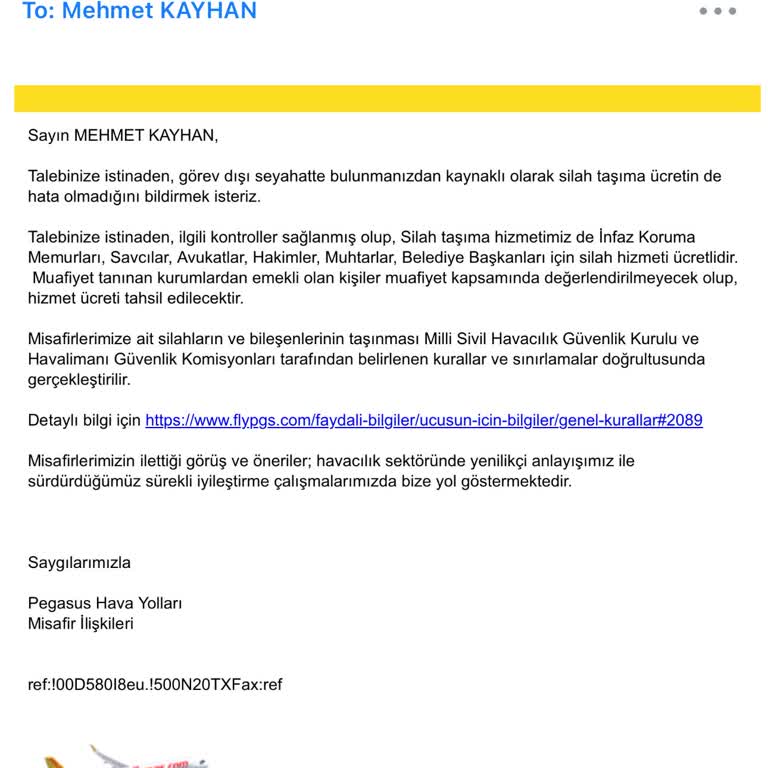 Silah Taşıma Ücreti Fazla Alındı Ve İade Yapılmadı