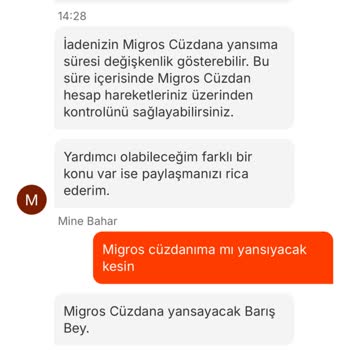 Migros Yemek'ten Ücret İadesi Almakta Yaşadığım Sorun Ve Müşteri Hizmetlerine Ulaşamama