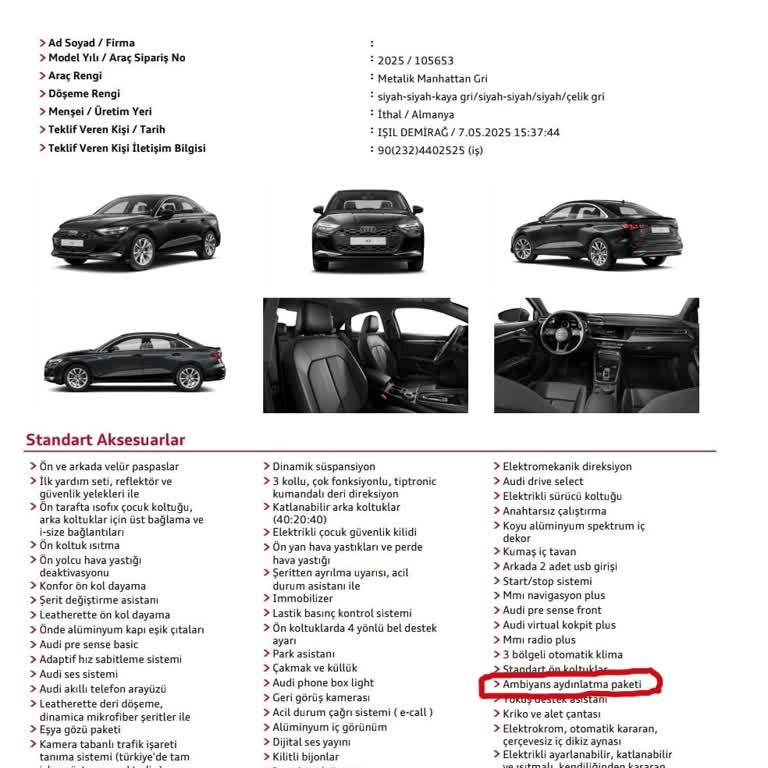 Audi Avek Karşıyaka Satışında Vaat Edilen Özelliklerin Eksik Çıkması Nedeniyle Mağduriyet