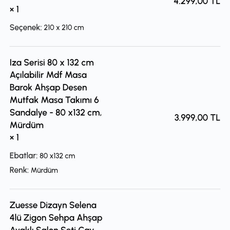 Cvz Concept Ürünleri Göndermediler