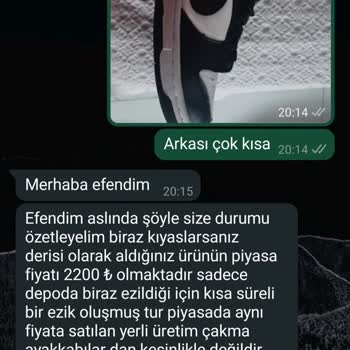 Sipariş Ettiğim Ayakkabı Terlik Gibi Ve Müşteri Hizmeti Yetersiz