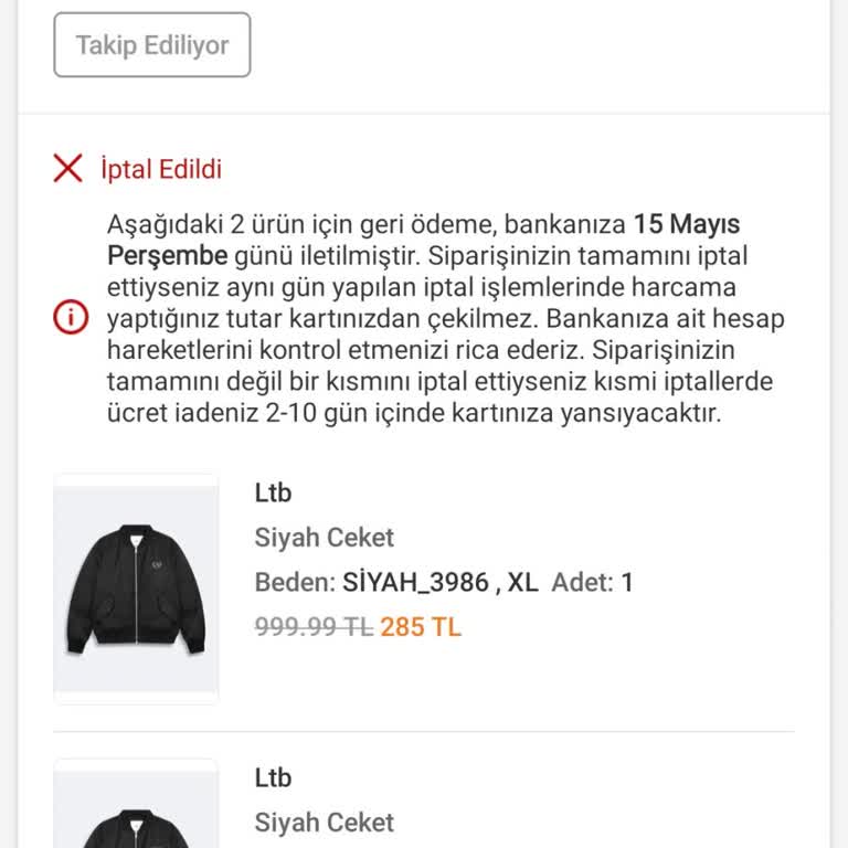 Büyük İndirimden Aldığım Ceket Siparişim İptal Edildi Kardeşime Mahcup Oldum