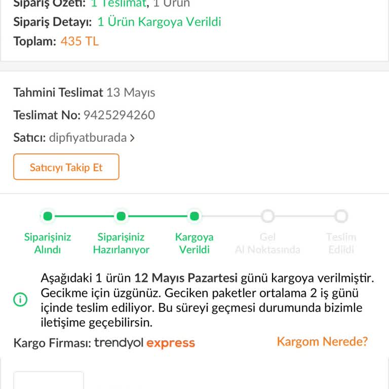 Trendyol Ürünüm Gelmedi
