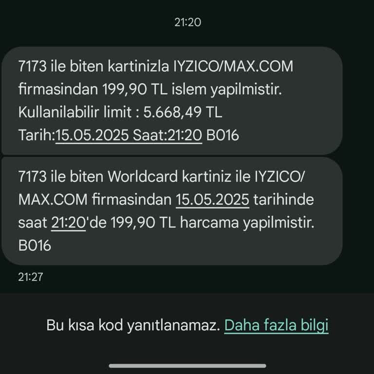 Bilgim Dışında Kredi Kartımdan Yetkisiz Harcama Yapıldı