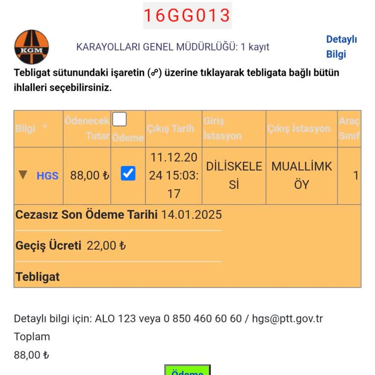 Geçiş Yapmadığım HGS Gişesi İçin Haksız Ücret Yansıtıldı