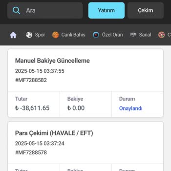 Kazanç Sonrası Param Silindi Ödeme Yapılmadı