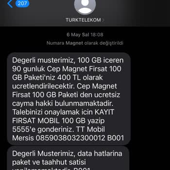 Türk Telekomda 100GB Data Paketi Aktivasyonu Yapılamıyor Mağduriyetim Sürüyor