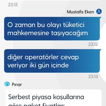 Fatura Tutarı ve Müşteri Hizmetleri Hakkında Şikayet