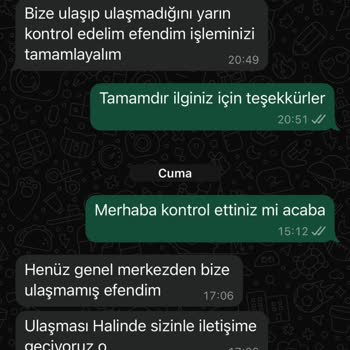 Geç Teslimat Ve İletişim Sorunu Yaşadım