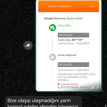 Geç Teslimat Ve İletişim Sorunu Yaşadım