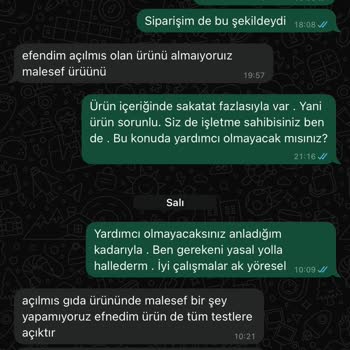Aldığım Kavurmada Sakatat Çıktı, Faturasız Satış Yapıldı, Ücret İadesi İstiyorum