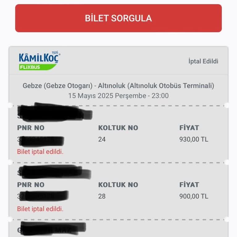 Obilet Bilet İptalinde Sistem Hatası Ve Çözüm Eksikliği