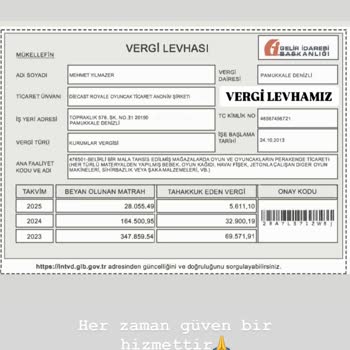 Instagram Satıcısının Vergi Levhası Hakkında Şüphe