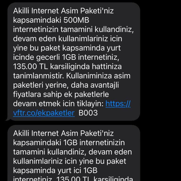 Vodafone İnternet Aşımında İki Kez Ücret Alındı Müşteri Hizmetleri İlgisiz