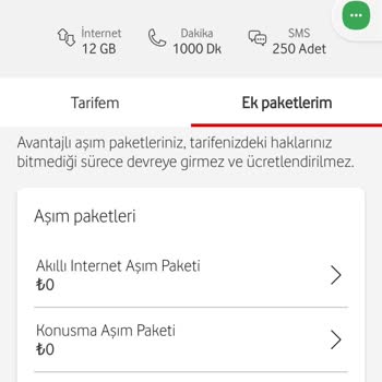 Vodafone Onayım Olmadan Ek Paket Yüklemiş Ve Faturam İki Katına Çıkmış