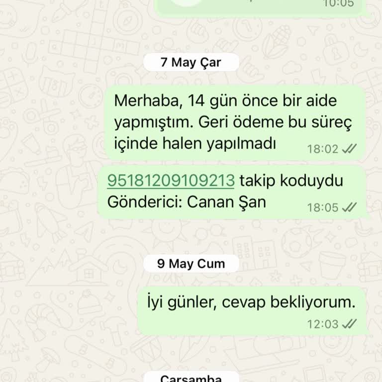 İade Ücretimin Yatırılmaması Ve İletişimsizlik Sorunu