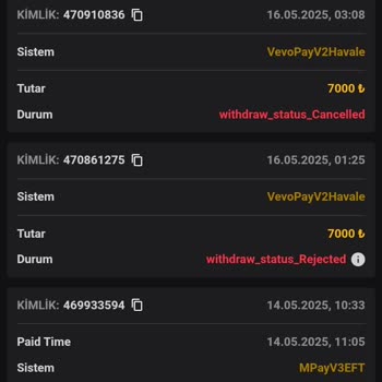 Vaycasino Kazandığım Tutar Ödenmedi, Üyeliğim İptal Edilmedi