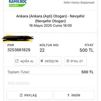 Tek Bilet İçin İki Kez Ücret Alındı, Param İade Edilmiyor