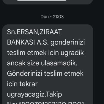 Kredi Kartı Teslimatında Kuryenet Sorunu Ve Ziraat Bankası'nın İlgisizliği