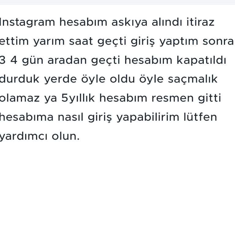 Beş Yıllık Instagram Hesabım Aniden Kapatıldı, Yardım İstiyorum
