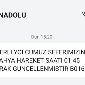 Sefer Saati Ve Fiyat Değişikliği Bilgilendirilmedi