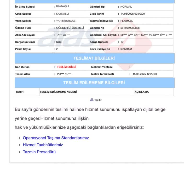 Kargom Yanlış Teslim Edildi, Evde Olmama Rağmen Posta Kutusuna Bırakıldı