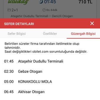 Obilet'te Yanlış Varış Saati Bilgisiyle Mağduriyet