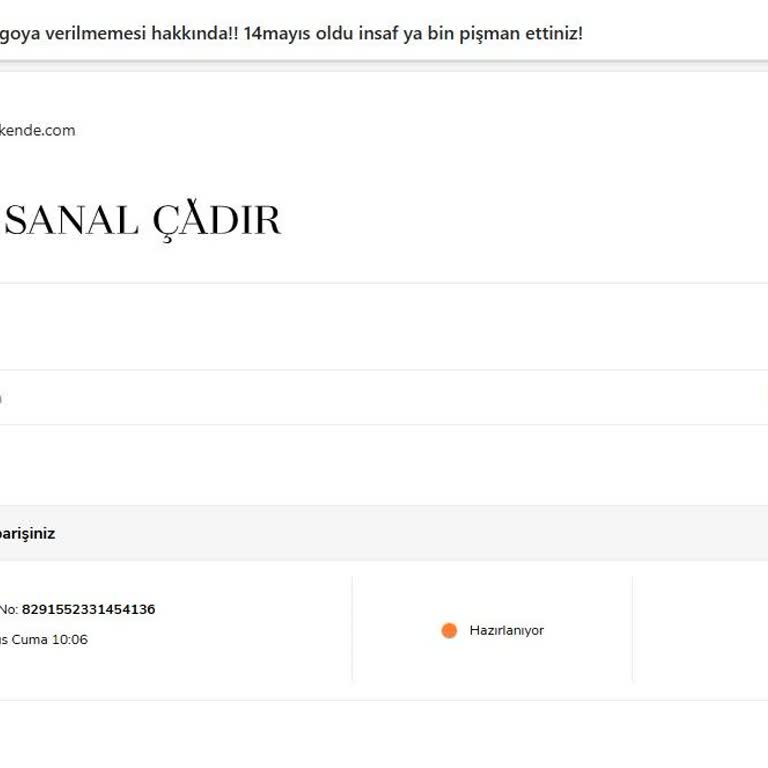 Siparişim 7 Gündür Kargoya Verilmedi, Siteye Erişim Sağlanamıyor