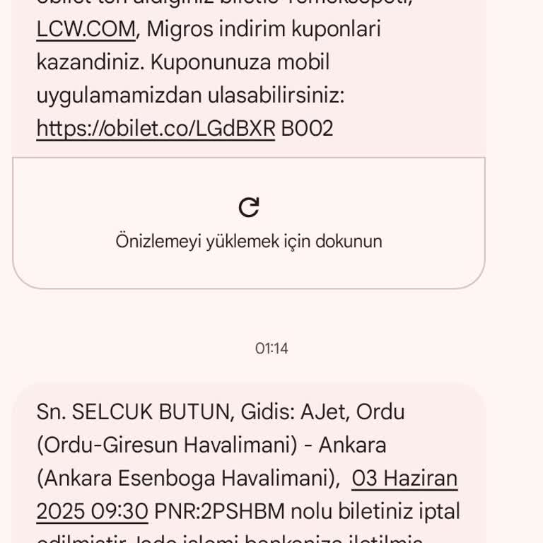 O-bilet Üzerinden Aldığım Biletin İadesi Bankaya Ulaşmadı