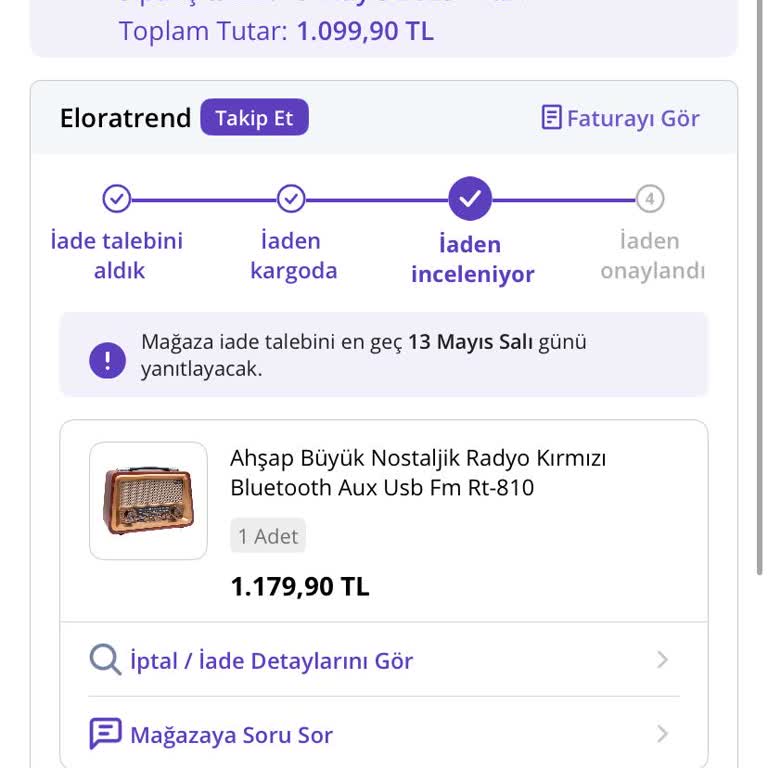 Kusurlu Ürün Ve İade Ücretimin Gecikmesi Mağduriyet Yaratıyor