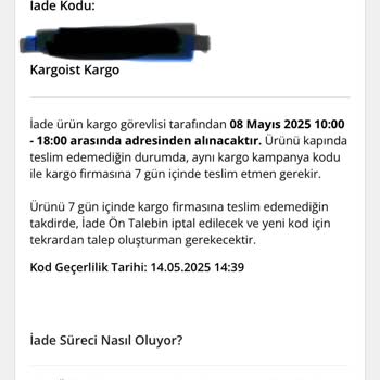 Kargoist İle İade Sürecinde Kayıp Kargo Mağduriyeti
