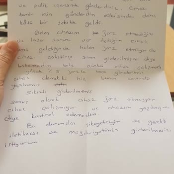 Ücretli Servisten Gelen Ürün Çizik Ve Pislik İçinde Teslim Edildi