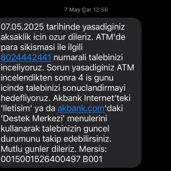 ATMde Sıkışan Param 9 Gündür Teslim Edilmedi Çözüm Yok