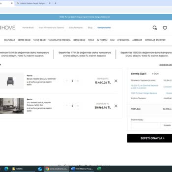 Enza Home'da İndirim Sonrası Fiyat Farkı Mağduriyeti