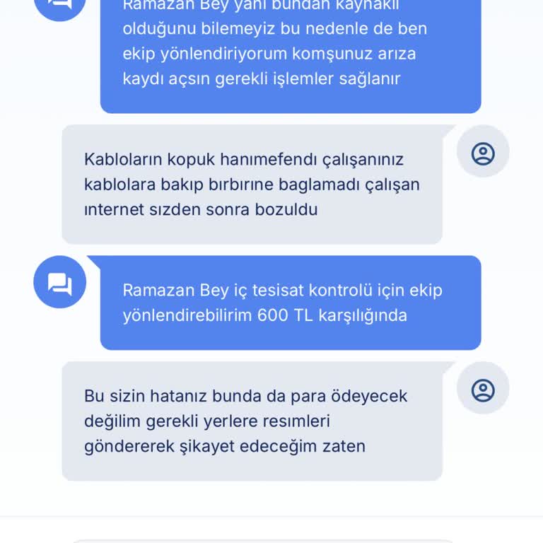 İnternet Bağlantısı Yapılırken Komşunun Hattı Kesildi Ve Ek Ücret Talep Edildi