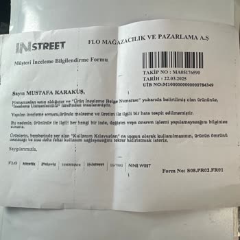Garanti Süresinde Ayakkabı Astarı Yırtıldı Değişim Yapılmadı