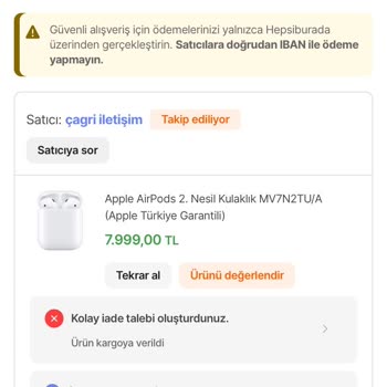 Kullanılmamış Kulaklık İadesi Reddedildi Mağduriyet Yaşıyorum