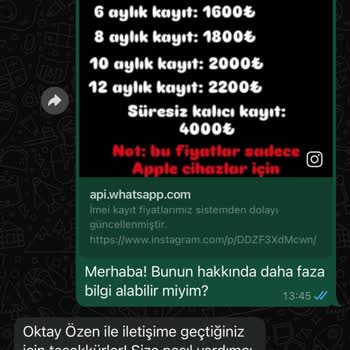 IMEI Uzatma İşleminde Yaşanan İletişim Problemi