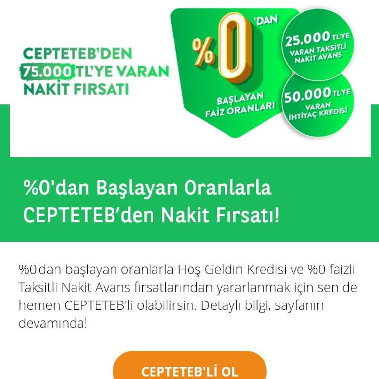 TEB Bankası'nın Sıfır Faizli Kredi Kampanyasında Yanıltıcı Bilgilendirme