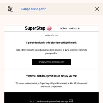 Online Siparişim Keyfi Olarak İptal Edildi, Müşteri Hizmeti Yetersiz