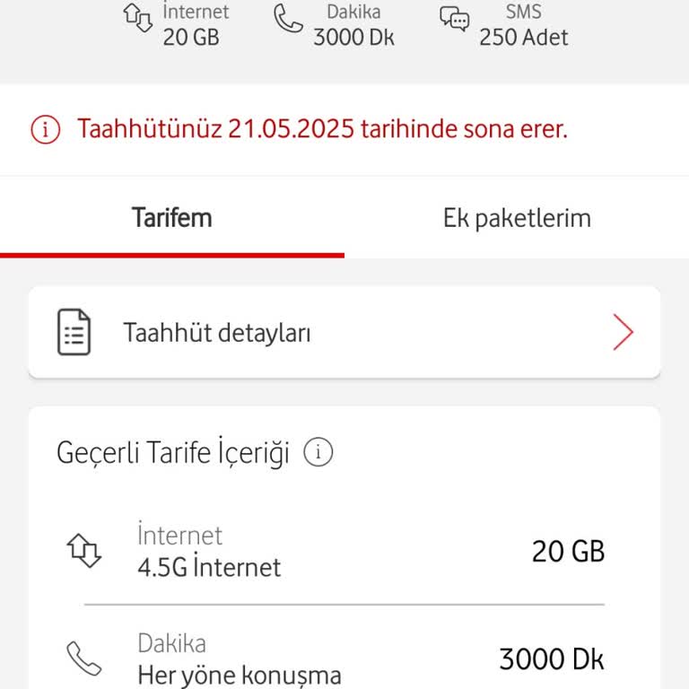 Vodafone Aynı Fatura İçeriği İçin Yüksek Zam Talebi