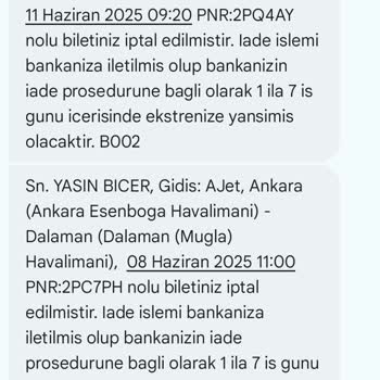 Uçak Bileti İptalinde Yetersiz İade Ve Sorumluluk Atma Sorunu