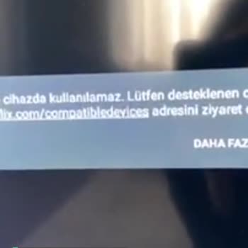 Onvo TV Netflix Artık Kullanılamaz Uyarısı