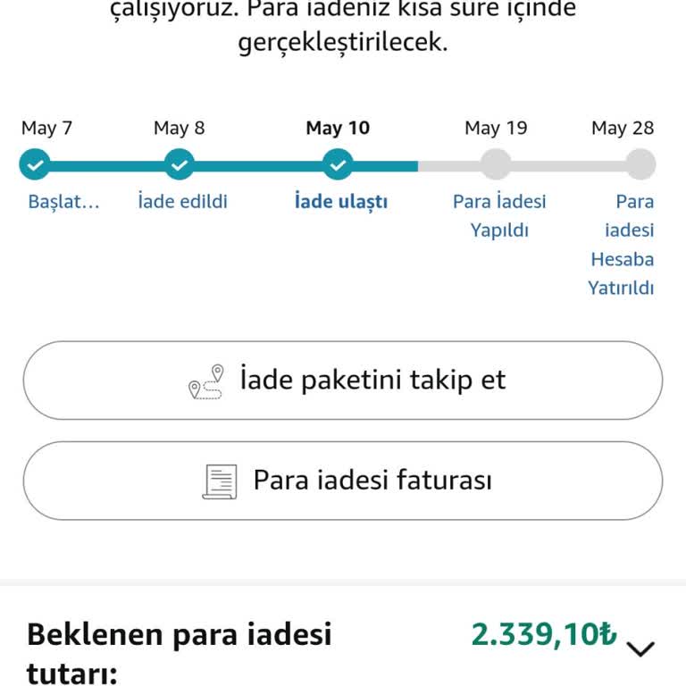 Amazon İade Edilen Ürünün Ücretini Zamanında Ödemiyor Mağdur Oldum