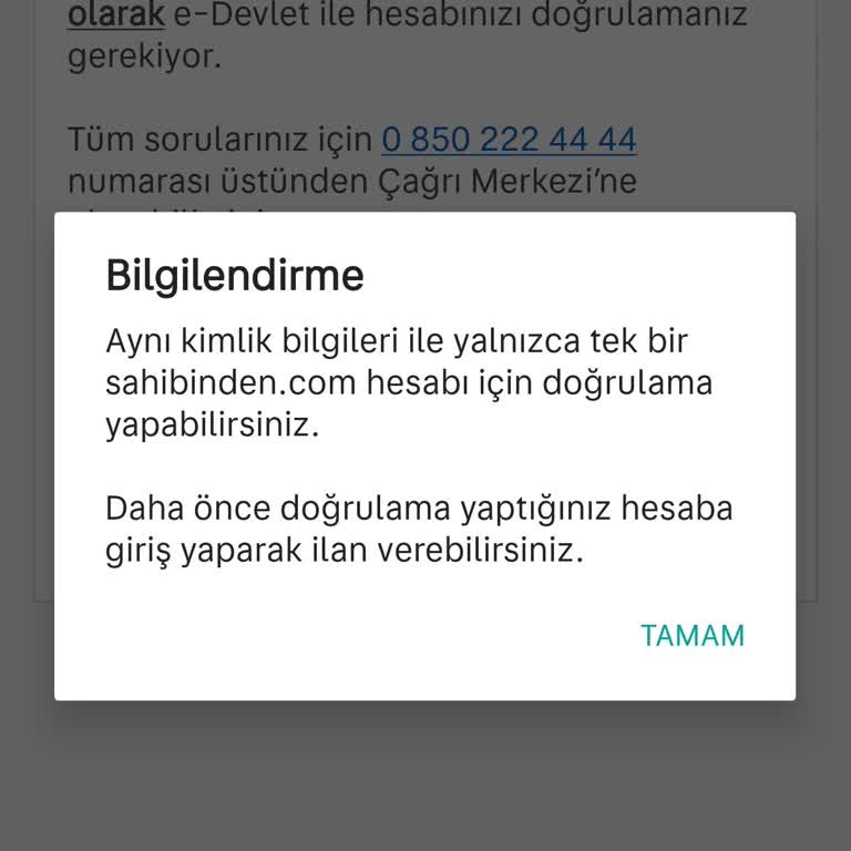 E-Devlet Onayı Sorunu Nedeniyle İlan Veremiyorum